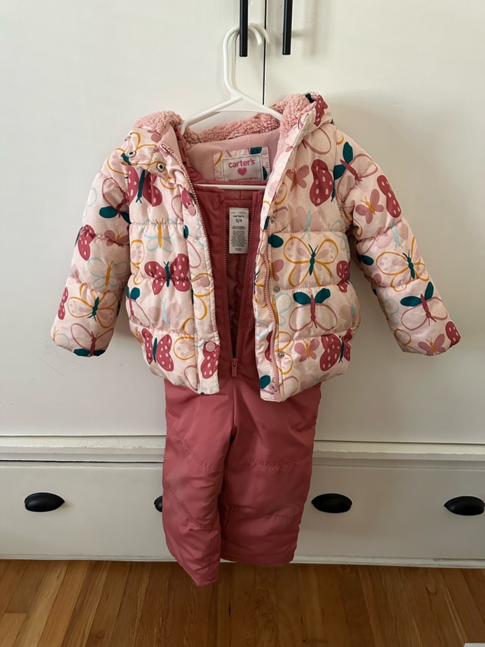 Carter's Pink Butterfly Winter Set